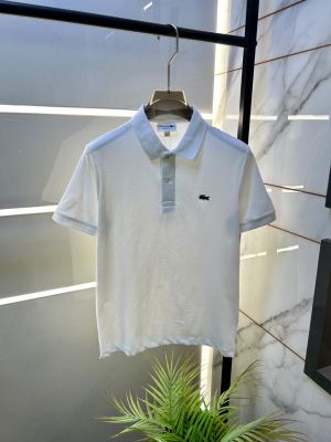 Lacost White Polo Premium Collar Neck T-shirt F3927-WH