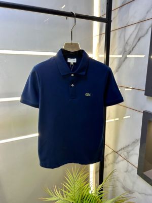 Lacost Blue Polo Premium Collar Neck T-shirt F3927-BU
