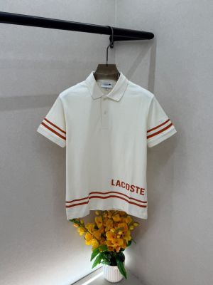 Lacost Of-white Polo Premium Collar Neck T-shirt F5030-OF