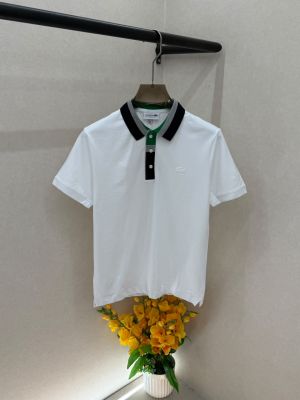 Lacost White Polo Premium Collar Neck T-shirt F5030-WH