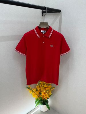 Lacost  Red Premium Collar Neck T-shirt F5023-RE