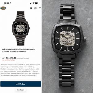 Fossii_l x Nick Jonas Machine Luxe Automatic full black