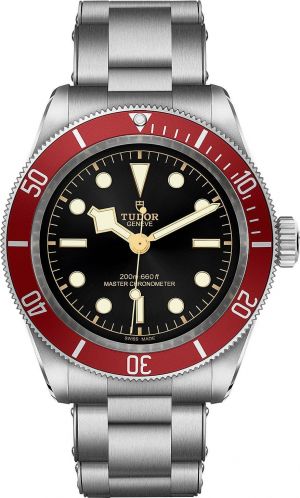 Tudor Black Bay Automatic Burgundy Red Bezel And a Black Gilt Dial