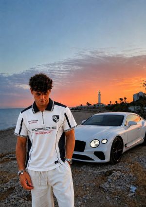 PORSCHE BOSXS IMPORTED STORE ARTICLE POLO T-SHIRT