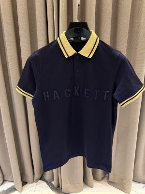 Hacket Middle Brand Print Polo T-shirt Navy