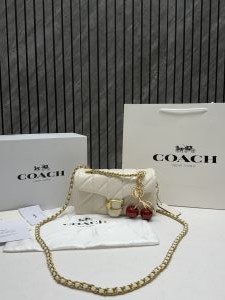 Coacch CB Tabby 20 With Cherry Charm Highend Quilted Leather ShoulderBag With Original CherryCharm Box & CarryBag