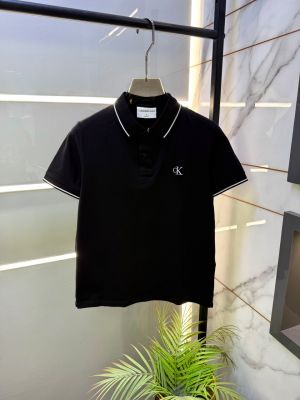 Calvi Klein Black Collar Neck Premium Polo T-shirt F2507-BL