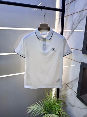 Calvi Klein White Collar Neck Premium Polo T-shirt F2507-WH