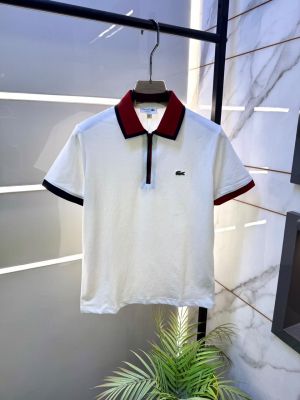 Lacost White Polo Premium Collar Neck T-shirt F3148-W1