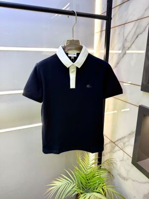 Lacost Navy Polo Premium Collar Neck T-shirt F3148-N1