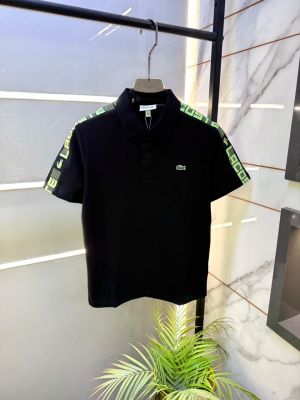 Lacost Black Polo Premium Collar Neck T-shirt F3148-B2