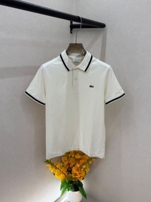 Lacost  Of-white Premium Collar Neck T-shirt F5023-OF