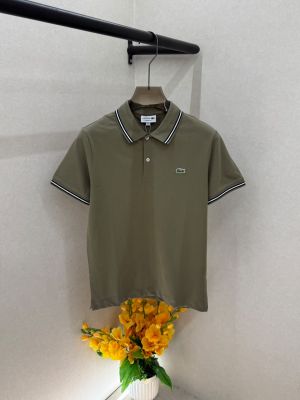 Lacost  Olive Premium Collar Neck T-shirt F5023-OL