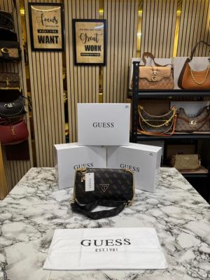 Guess Noelle Crossbody Camera Bag With Box And Dust Bag (Brown)