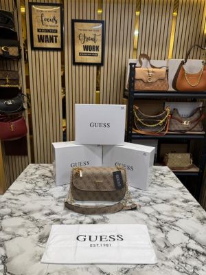 Guess Noelle Crossbody Camera Bag With Box And Dust Bag (Khaki)