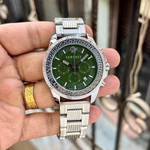 Versace Greca Action Chronograph silver green