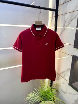 Calvi Klein Maroon Collar Neck Premium Polo T-shirt F2507-MA
