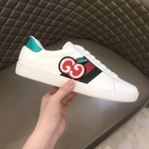 Guccii Ace Low GG Apple Patch White 408