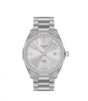 Tissoot PRC 100 Solar 39mm Silver Dial