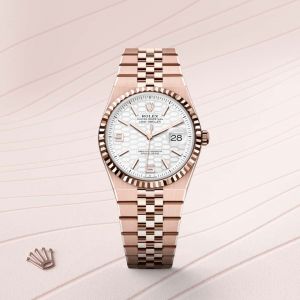 Roleex Land-Dweller 40 Everose Gold With White Dial