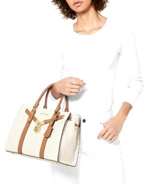 Michael kor Nouveau Hamilton Large Satchel Bag With Dust Bag 20029 Coffee Brown 5332