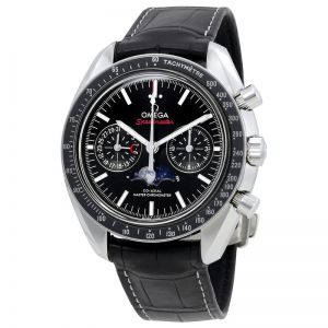Omegga Speedmaster Moonphase Co-Axial Master Chronograph Black Sunbrushed Dial
