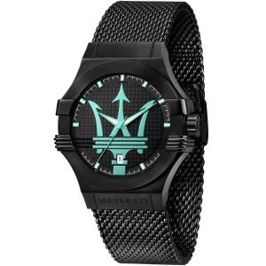 Maserati Potenza Aqua Edition Black Mesh Milanese Bracelet