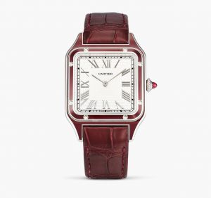 Cartieer Santos-Dumont Limited Edition Red Alligator-Skin Strap