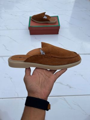 Loro piana suede mules Lite brown