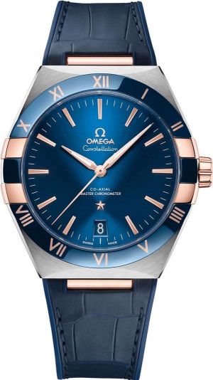 Omegga Constellation Co-Axial Chronometer Blue Leather Strap