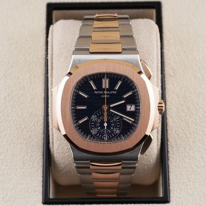 Patek Philipe Nautilus Flyback Chronograph Rose Gold Bezel