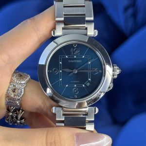 Cartieer Pasha De 41mm Automatic Silver Blue Dial