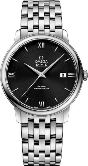 Omegga De Ville Prestige Co-Axial Chronometer Silver Black Dial