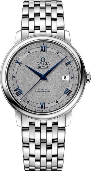 Omegga De Ville Prestige Co-Axial Chronometer Multi-Row Silver Grey Dial