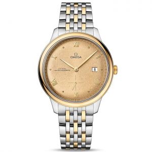 Omegga De Ville Prestige Co-Axial Chronometer Small Second Timepiece Two tone Gold Dial