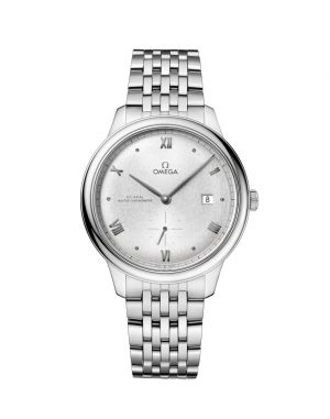 Omegga De Ville Prestige Co-Axial Chronometer Small Second Timepiece Silver White Dial