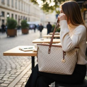 MICHAEL KOR TOTE BAG WITH SATIN DUST BAG WITH BOX 5040