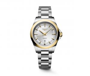 Longinees Conquest Automatic Silver Chain Dial Gold Tone