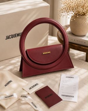 Jacquemus round circle hand bag with brand box packing 5044