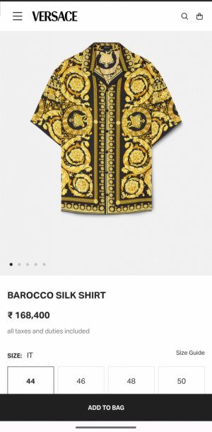 Versac-e IMPORTED STORE ARTICLE PREMIUM PRINTED SHIRT