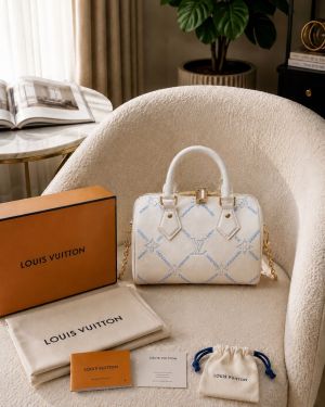 LOUI VUITTON SPEEDY HANDBAG WITH BOX 6676