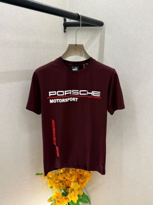 Pum x Porsche Edition Wine Premium Round Neck T-shirt F4025-WI