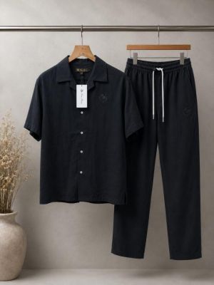 Loro Pian a Black Premium Tracksuit with Soft Cotton Fabri nd Embroidered Logo 4353