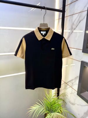 Lacost Black Polo Premium Collar Neck T-shirt F3148-B1