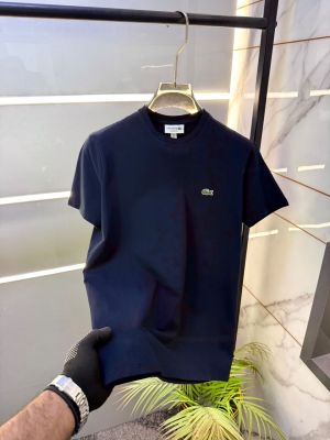 Lacost Navy Round Neck Embroidery Logo Premium Polo T-shirt F5069-NY