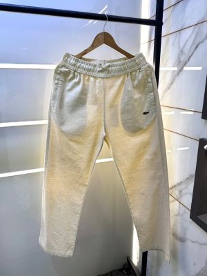 Lacost Imported Cream Super Premium Linen Blend Trouser F4008-CR