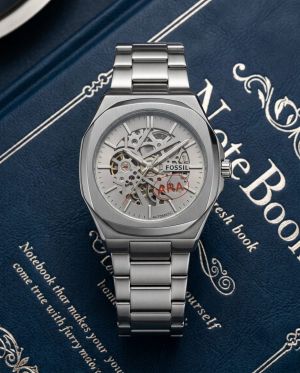Fossi_il Automatic Skeleton silver light gray