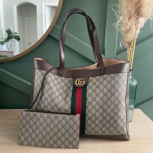 GUCC Ophidia Soft Gg Supreme Large Tote Gg Supreme Premium With Dust Bag 5098