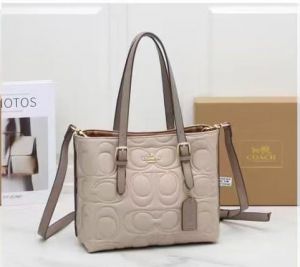 Coac Maggie Pebbled Leather Top Handle Crossbody Bag With Magnetic Box Including 5059