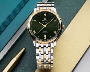 Omegga De Ville Prestige Co-Axial Chronometer Two Tone Dark Green Dial